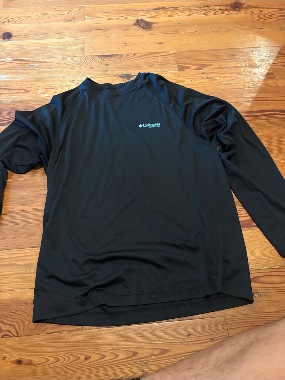 Columbia Black Long-Sleeve Performance Shirt with Small Logo